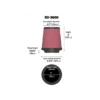 RU-3600_Dim K&N RU-3600 koonusfilter Ø102